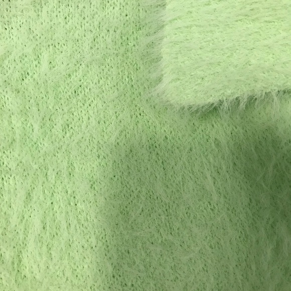 J.O.A. Pale green collared eyelash sweater- medium - Picture 6 of 8